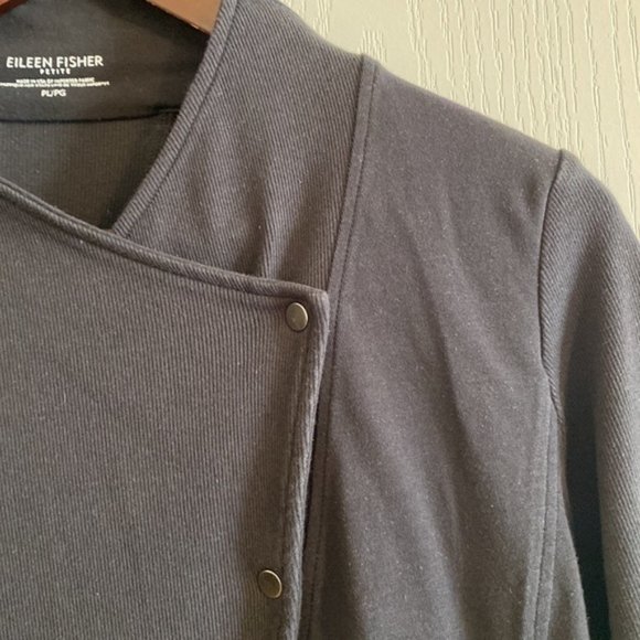 Eileen Fisher Petite Angle Button Sweater - Size PL - Picture 5 of 10